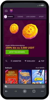 Spielerlebnis im Malina Casino auf Android nach erfolgreicher Anmeldung