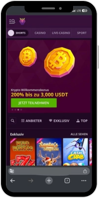 Spielen im Malina Casino auf iOS nach erfolgreicher Anmeldung