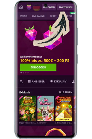 Offizielle Seite Registrierungsbutton Malina Casino